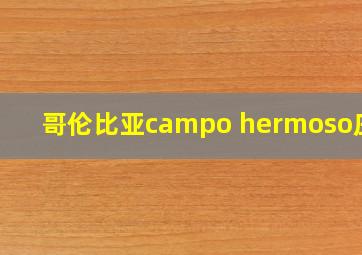 哥伦比亚campo hermoso庄园